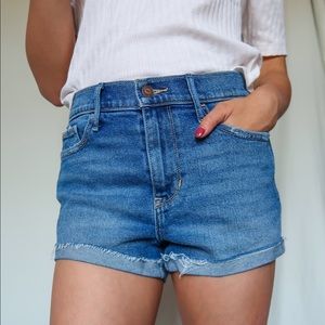 Hollister High-Rise Vintage Stretch Denim Shorts